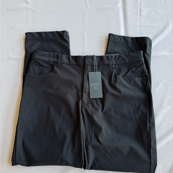 VRST Pants Mens 36x30 Black Commuter Athletic Fit Chino Straight Stretch NWT $88 - Picture 3 of 9